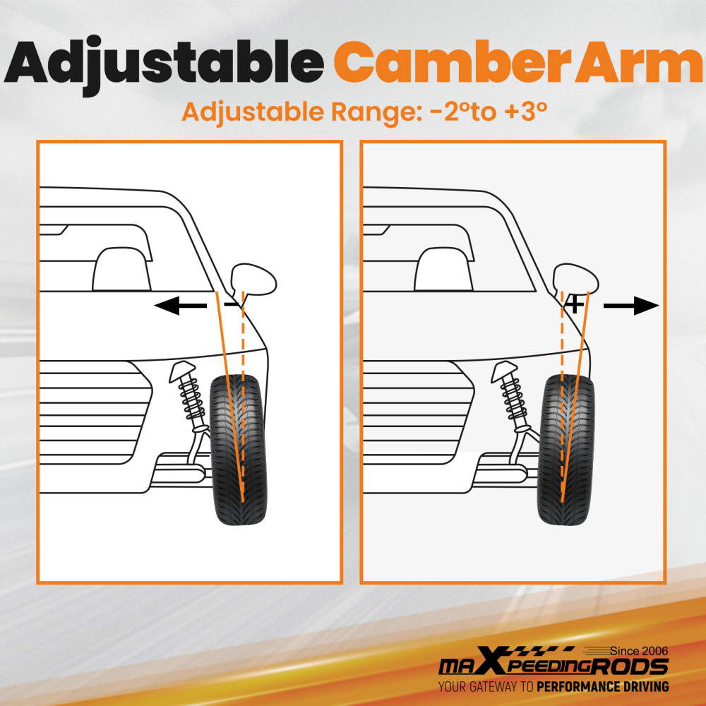 2x Adjustable Front Upper Camber Control Arms Kit compatible for Honda CRV CR-V 1997-2001