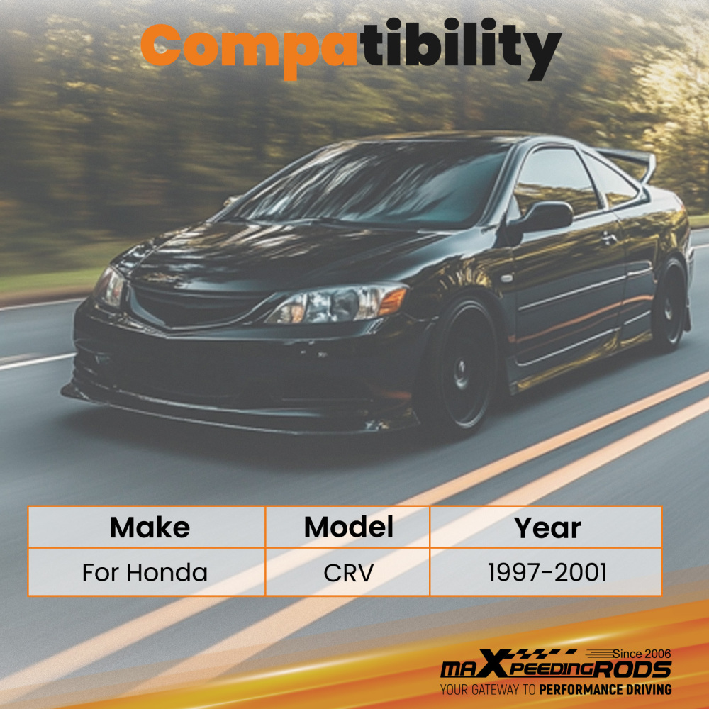 2x Adjustable Front Upper Camber Control Arms Kit compatible for Honda CRV CR-V 1997-2001