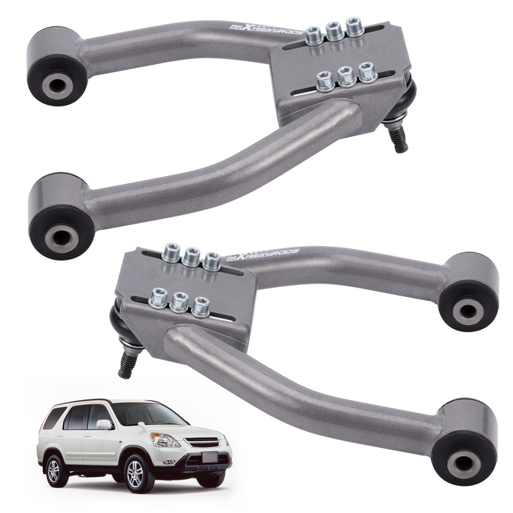 Pair Adjustable Front Upper Camber Arms -2/+3 compatible for Honda CRV CR-V 1997-01 RD1-RD3