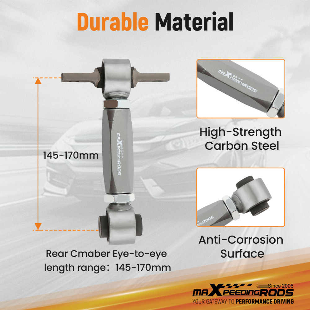 Adjustable Front Rear Upper Camber Arm For 1997-2001 compatible for Honda CR-V CRV Control arms