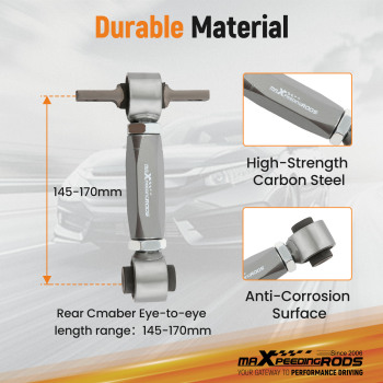 Adjustable Front Rear Upper Camber Arm For 1997-2001 compatible for Honda CR-V CRV Control arms