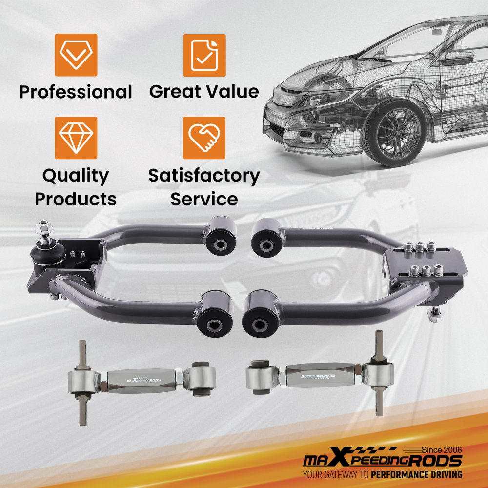 Adjustable Front Rear Upper Camber Arm For 1997-2001 compatible for Honda CR-V CRV Control arms