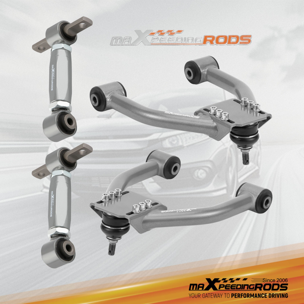 4pcs Adjustable Front Rear Upper Camber Arm Kit Set compatible for Honda CRV CR-V 1997-2001