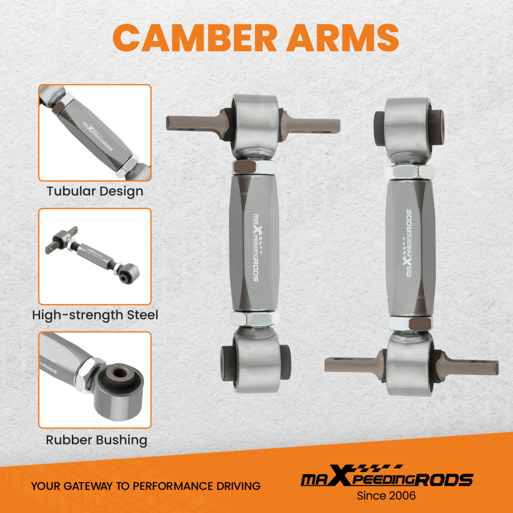 4pcs Adjustable Front Rear Upper Camber Arm Kit Set compatible for Honda CRV CR-V 1997-2001