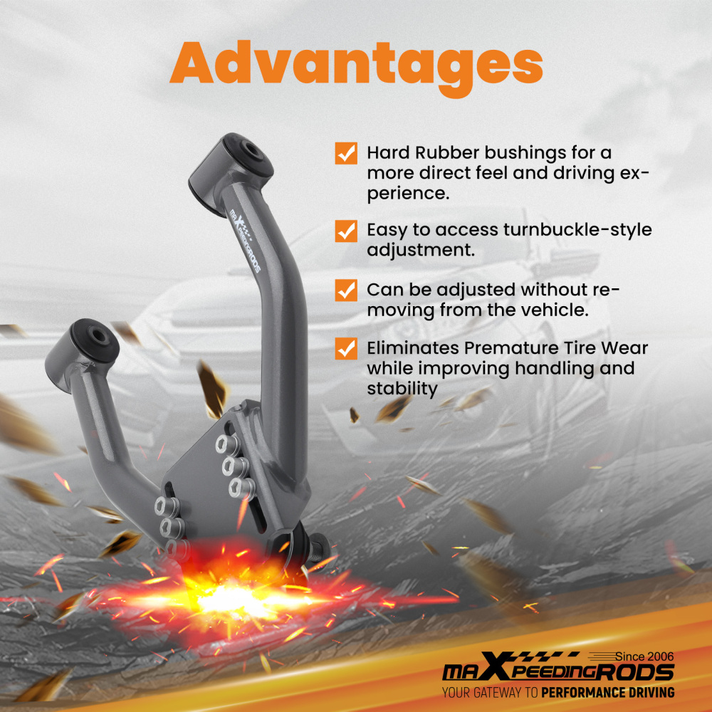 Adjustable Front Upper Camber Control Arms Kit compatible for Honda CRV CR-V 97-01 RD1-RD3
