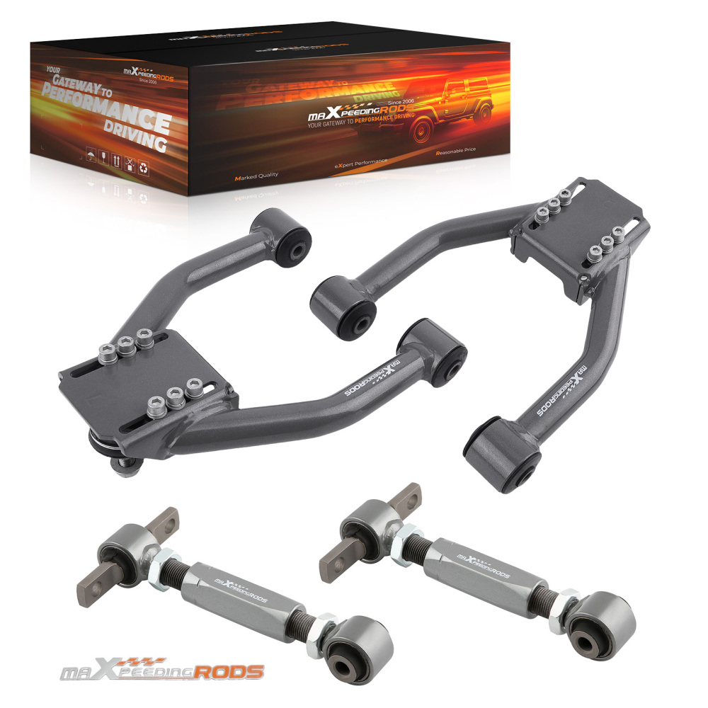 Adjustable Front Upper A-Arm Rear Camber Arm Kit For 1997- 2001 compatible for Honda CRV CR-V