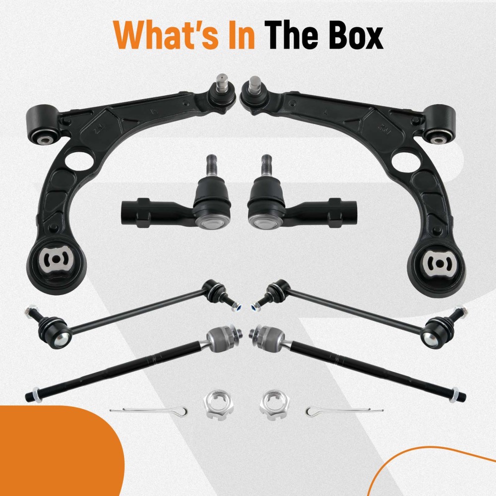 8PCS BRACCI DI CONTROLLO INFERIORI ANTERIORI LHRH compatibile per DODGE DART compatibile per CHRYSLER 200