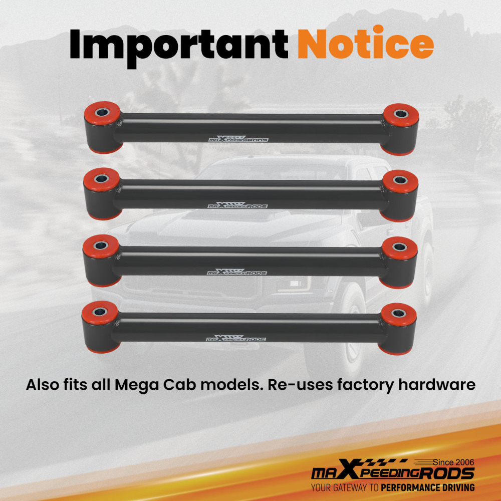 4pcs Adjustable Track Bar compatible pour Dodge Ram 2500 3500 2-3 of Vehicle Lift