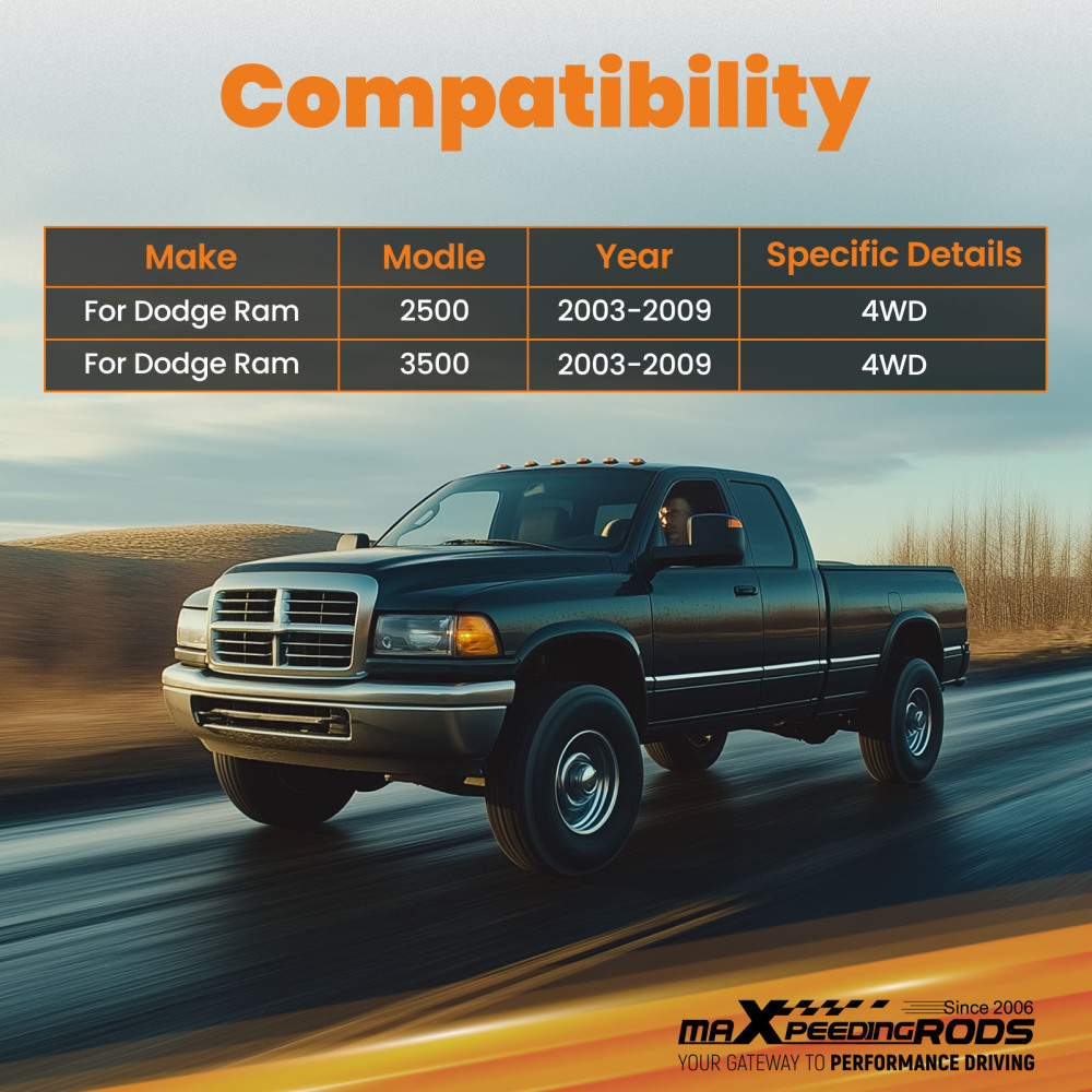 4pcs Adjustable Track Bar compatible pour Dodge Ram 2500 3500 2-3 of Vehicle Lift