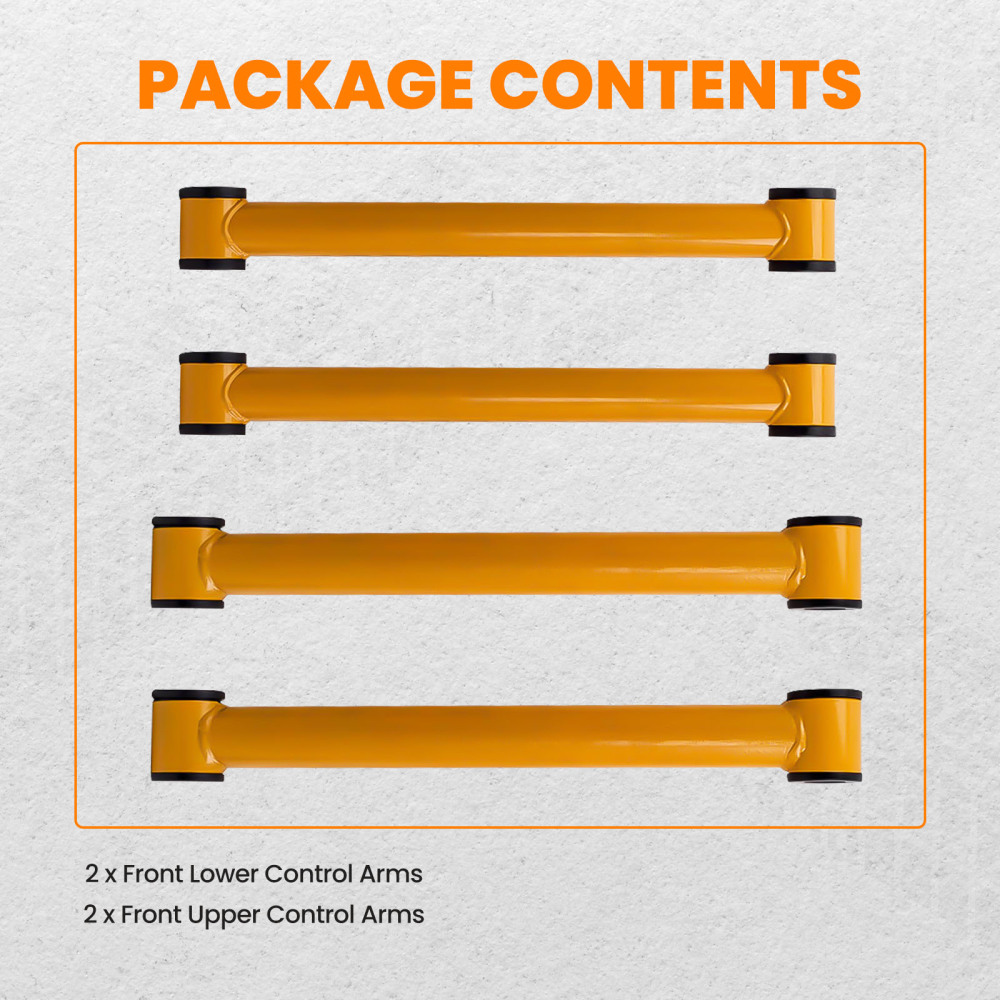 Set of 4 Suspension UpperLower Set 2-3 Lift Control Arms Compatible for Dodge Ram 25004WD 2003-2009 
