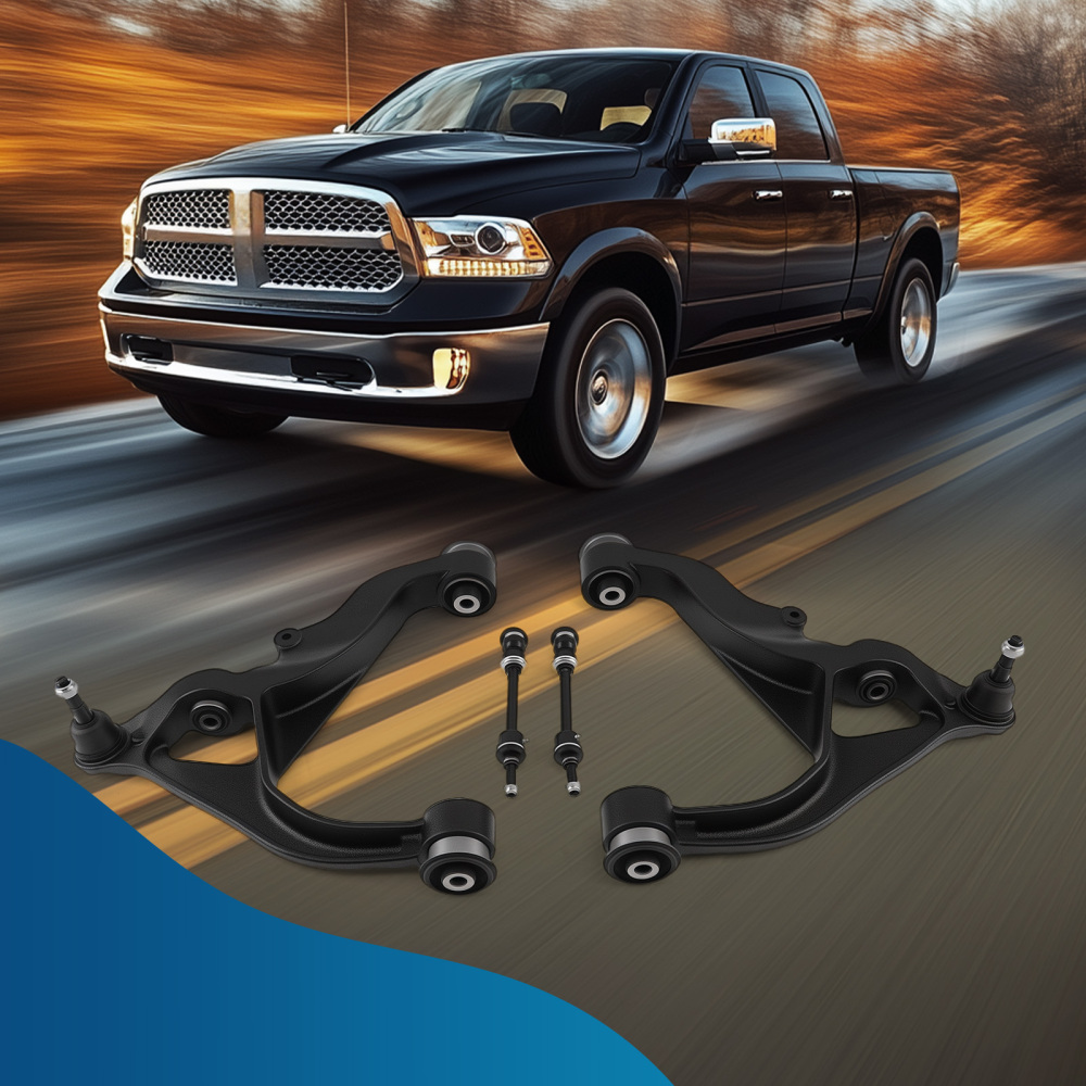4x Front Lower Control Arm Sway Bar End Links compatible for Dodge Ram 1500 4WD 2WD 2006-21