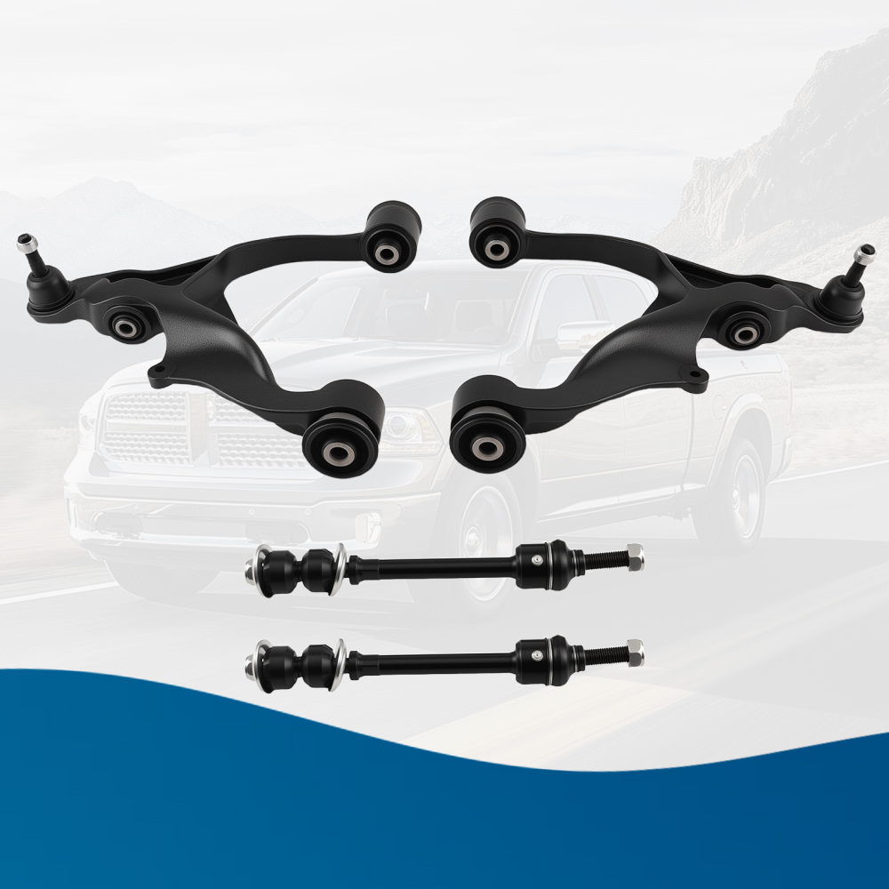 4x Front Lower Control Arm Sway Bar End Links compatible for Dodge Ram 1500 4WD 2WD 2006-21