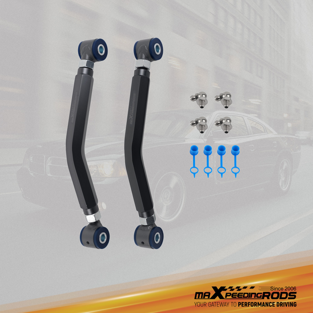 Rear Steel Adjustable Camber Control Arms Kit compatible for Dodge Charger 2006 - 2018suspension arms