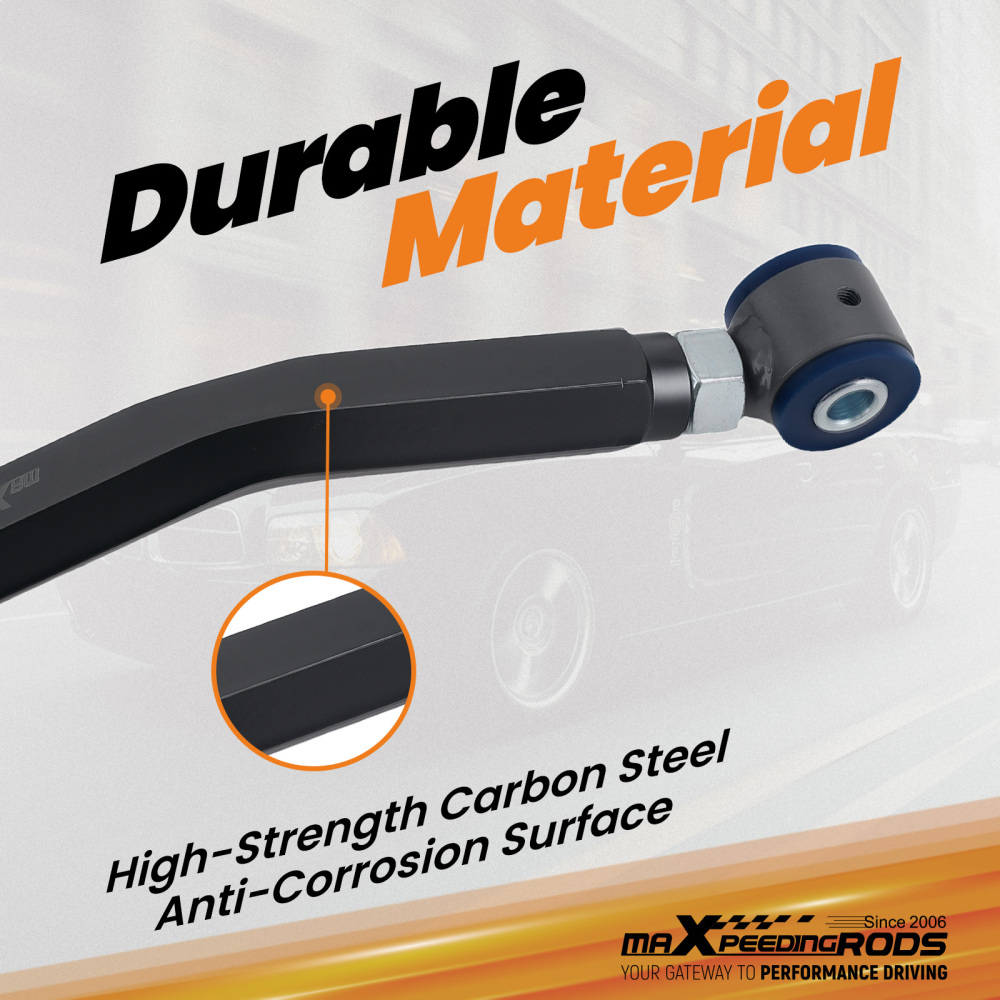 Rear Steel Adjustable Camber Control Arms Kit compatible for Dodge Charger 2006 - 2018suspension arms