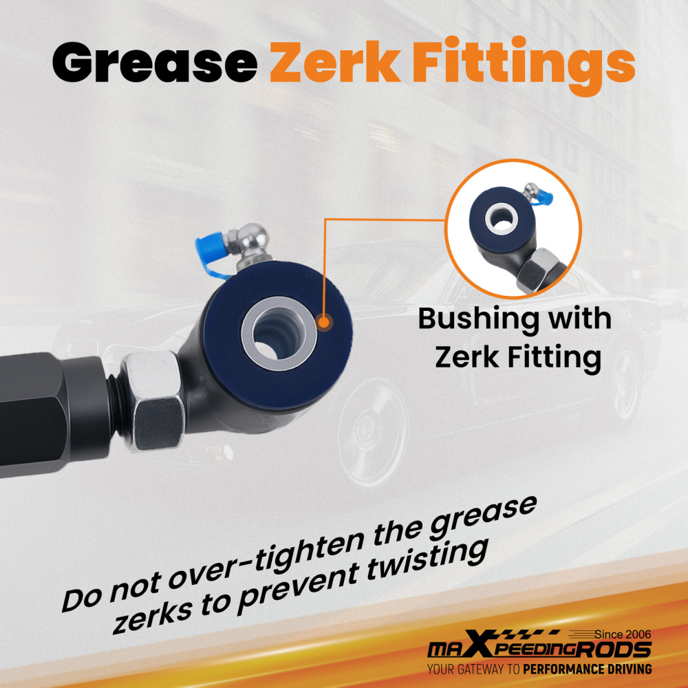 Rear Steel Adjustable Camber Control Arms Kit compatible for Dodge Charger 2006 - 2018suspension arms