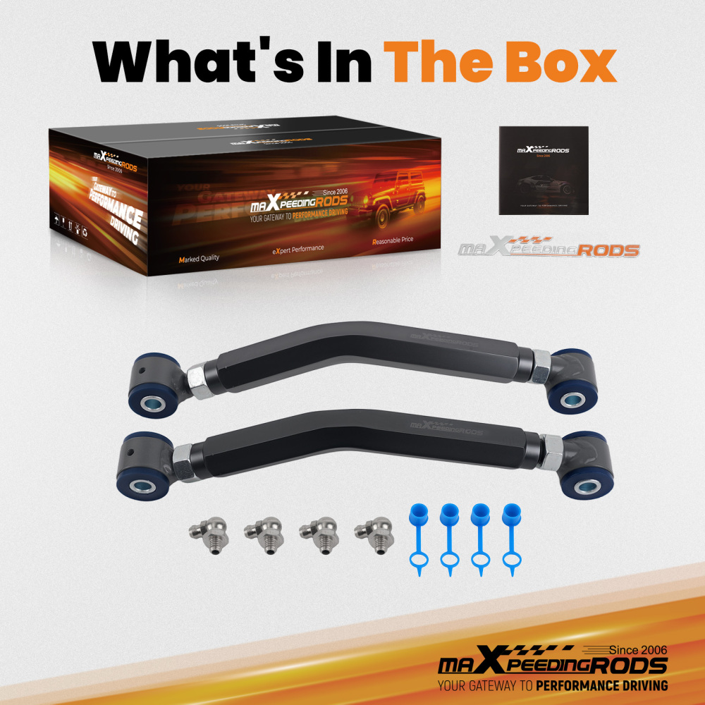 Rear Steel Adjustable Camber Control Arms Kit compatible for Dodge Charger 2006 - 2018suspension arms