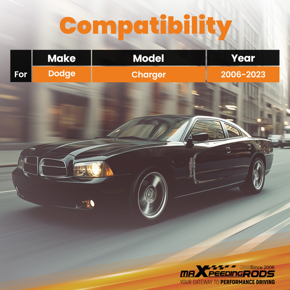 Rear Steel Adjustable Camber Control Arms Kit compatible for Dodge Charger 2006 - 2018suspension arms