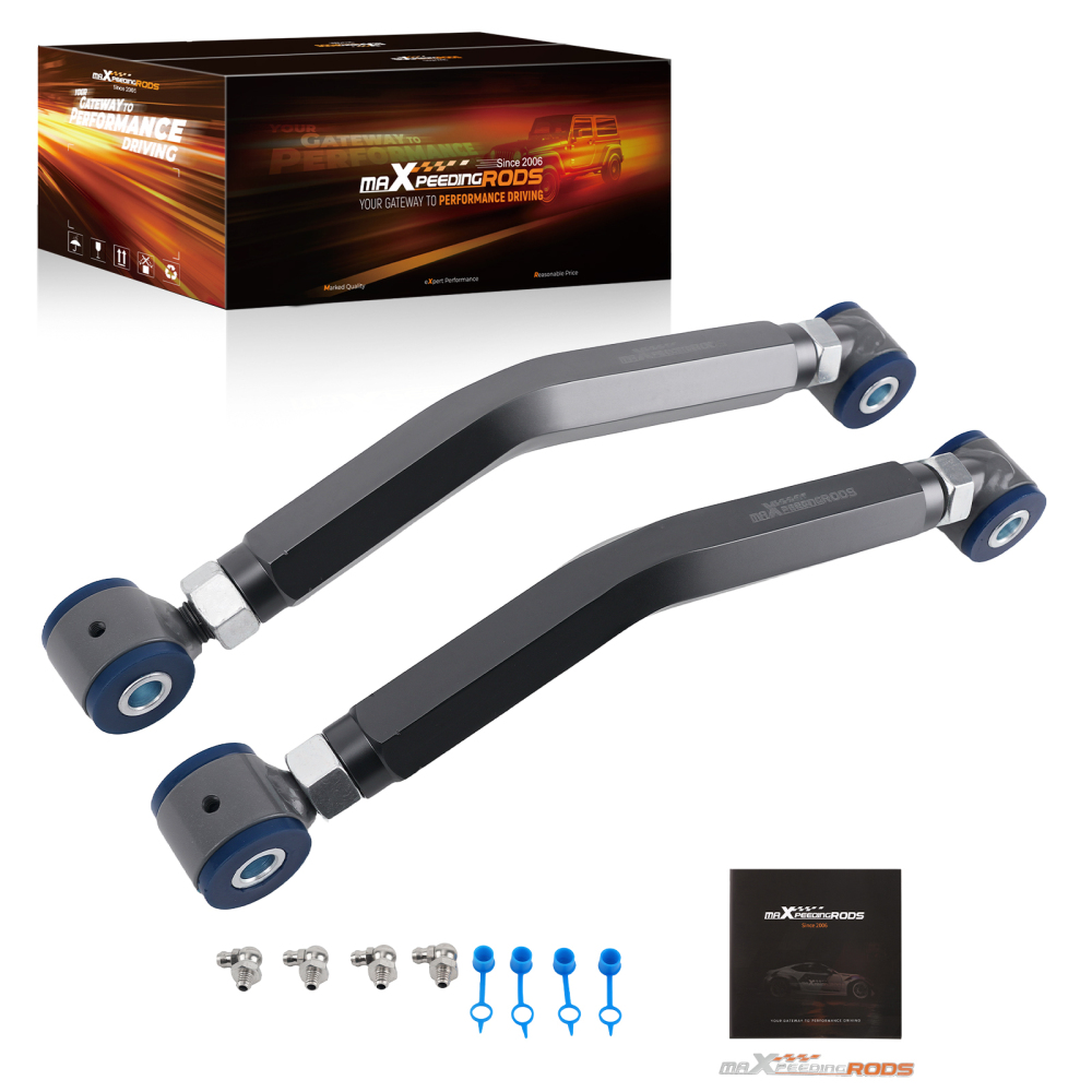Rear Steel Adjustable Camber Control Arms Kit compatible for Dodge Charger 2006 - 2018suspension arms