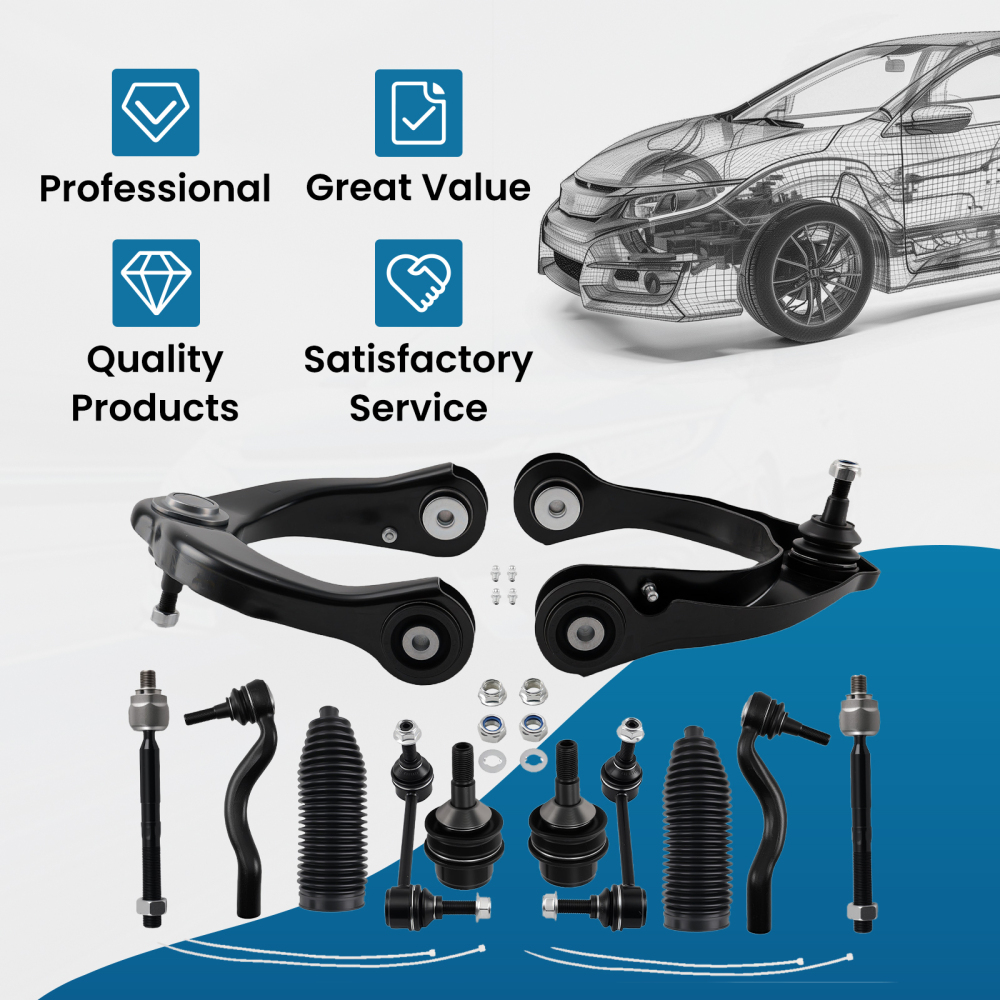 14x Front Upper Control Arm Kit for 2011-2015 compatible for Dodge Durango compatible for Jeep Grand Cherokee