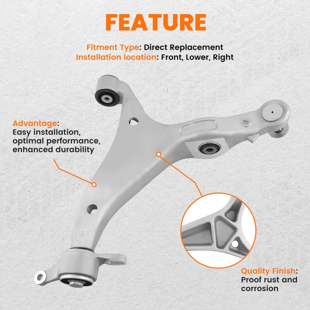 Front Right Lower Control Arm Ball Joint RH For 2016-2022 compatible for Durango Grand Cherokee