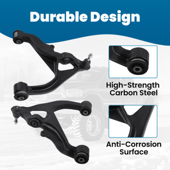 Front UpperLower Control Arms W/ball Joints Kit Compatible For Ram 1500 2013 - 2018 4WD	
