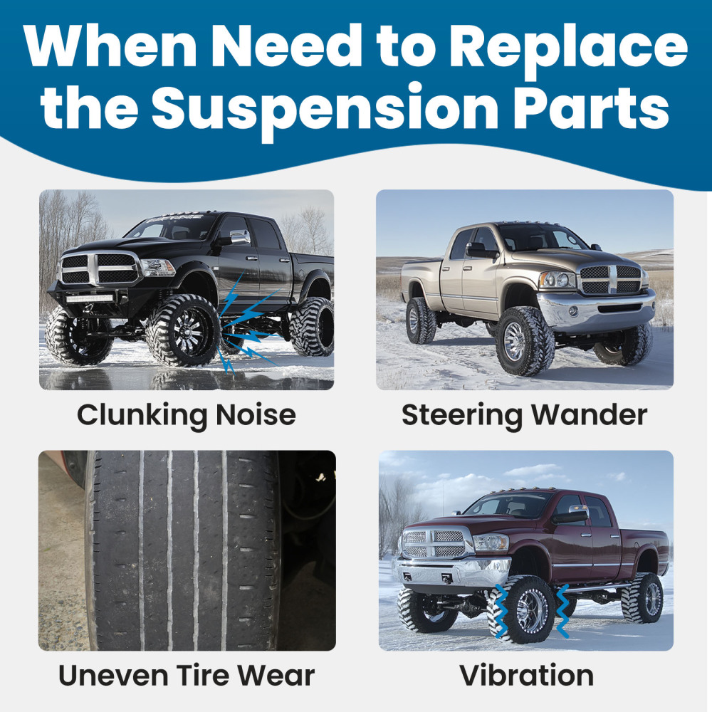 Front UpperLower Control Arms W/ball Joints Kit For Ram 1500 2013 - 2018 4WD