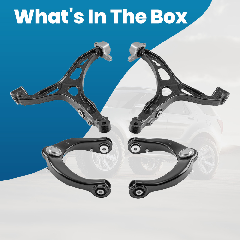 Front Control Arms compatible for Dodge Durango compatible for Jeep Grand Cherokee 2011-2015 Upper + Lower