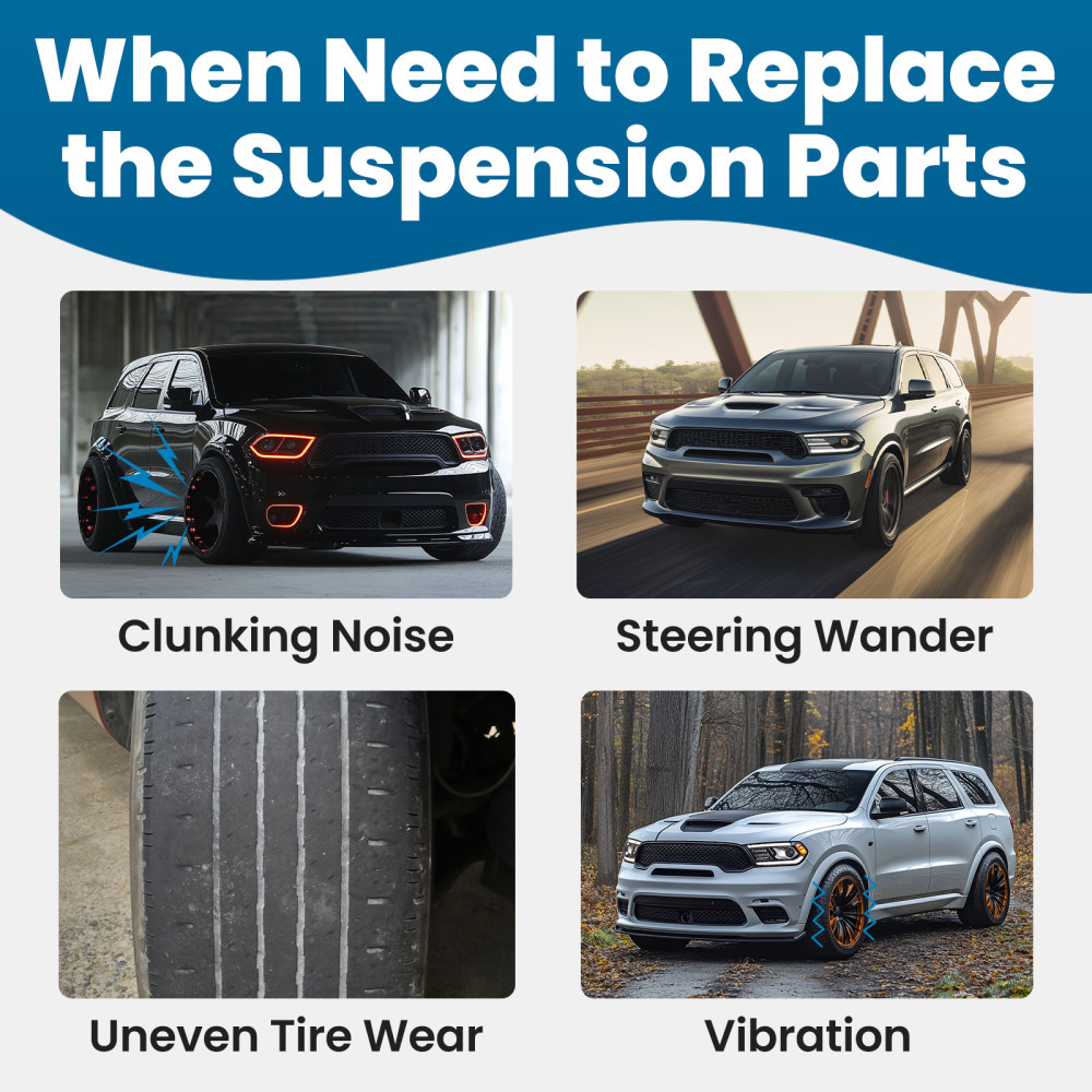 Front Control Arms compatible for Dodge Durango compatible for Jeep Grand Cherokee 2011-2015 Upper + Lower