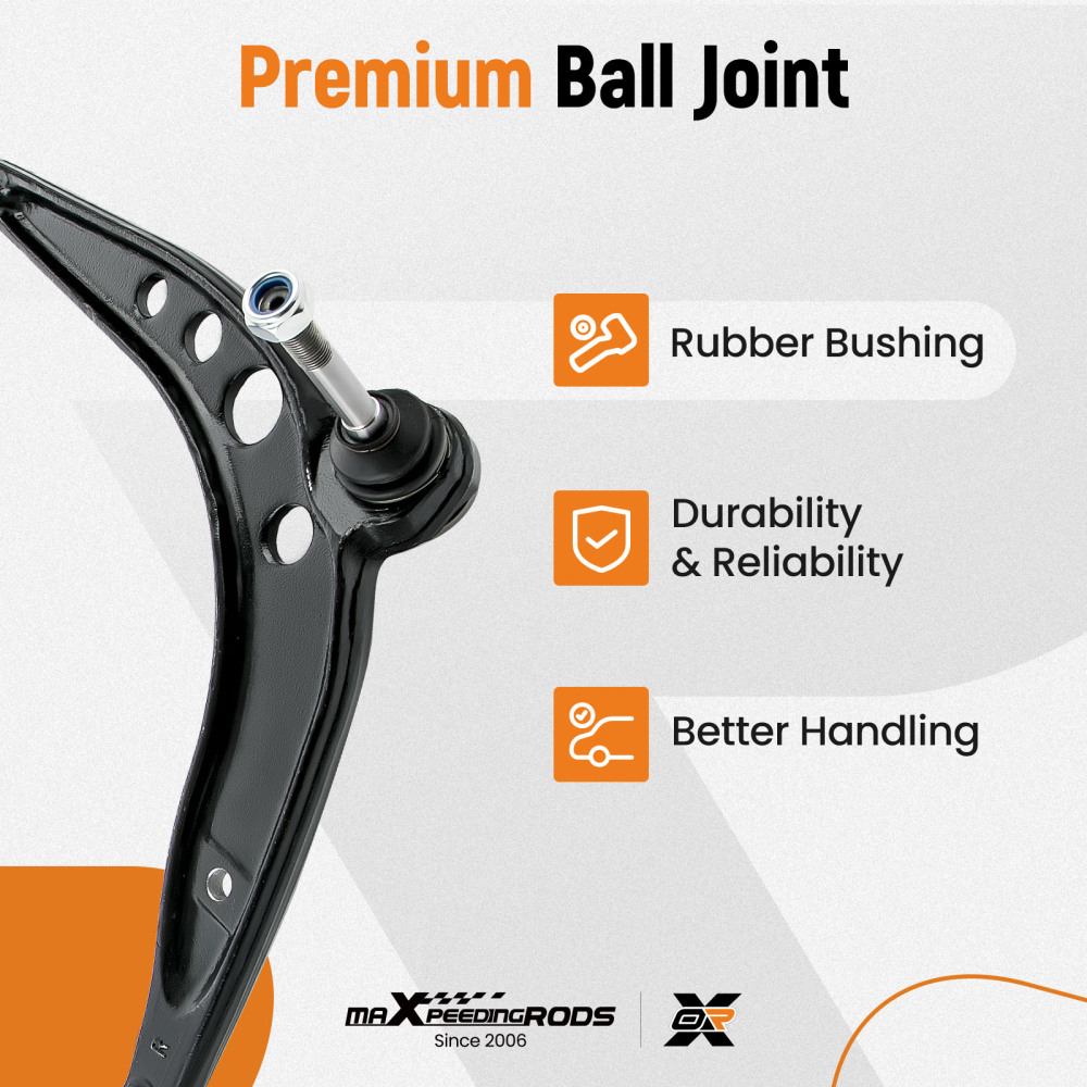 6PCS Front Suspension Track Wishbone Control Arm Kit compatible for BMW E36 320 i 1990-1999