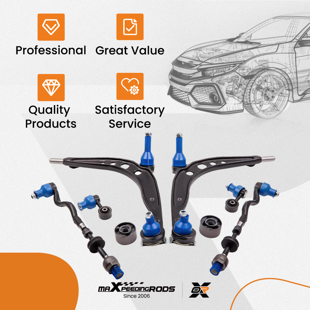 Front Suspension Wishbone Control Arms Kit compatible for BMW 3 SERIES Z3 E36 1990-2003