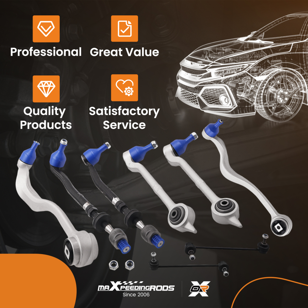 Compatible for BMW E39 Saloon Touring Front Axle 32111091768 31121092023 Control Arm Set suspension arms