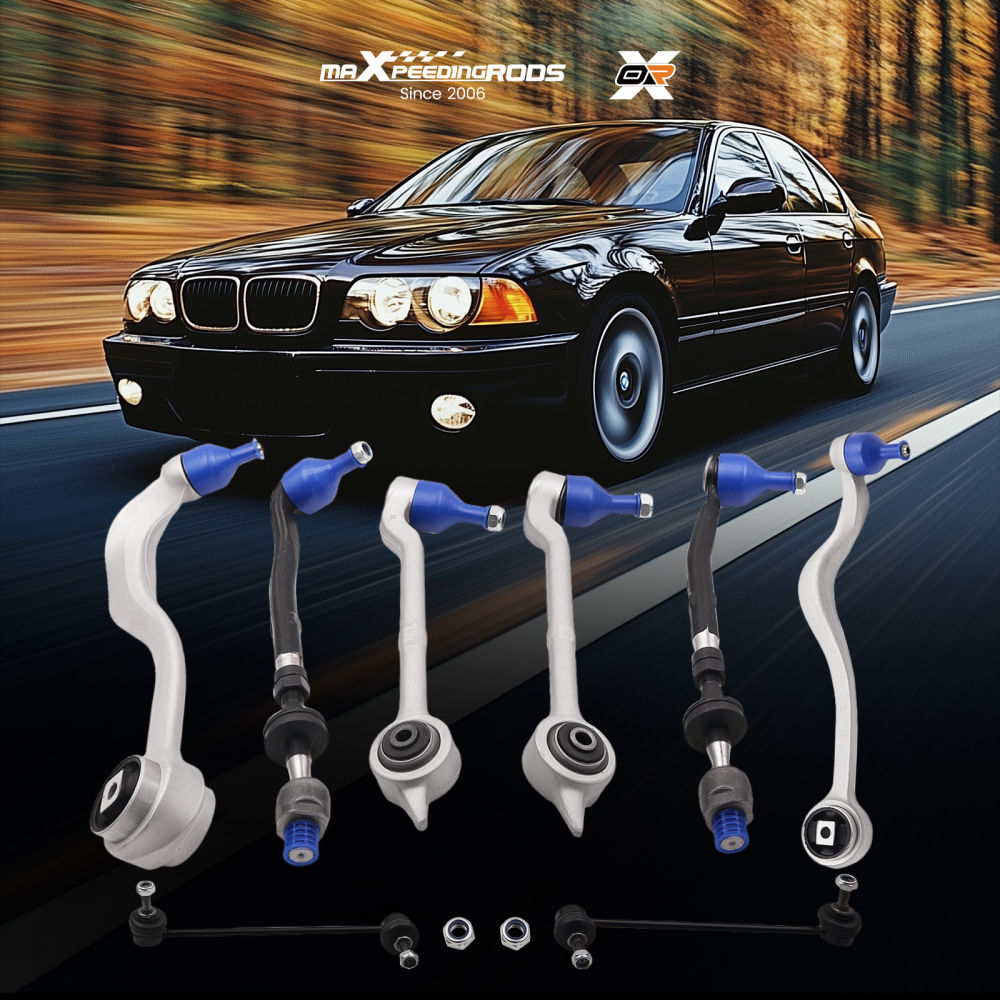 Compatible for BMW E39 Saloon Touring Front Axle 32111091768 31121092023 Control Arm Set suspension arms