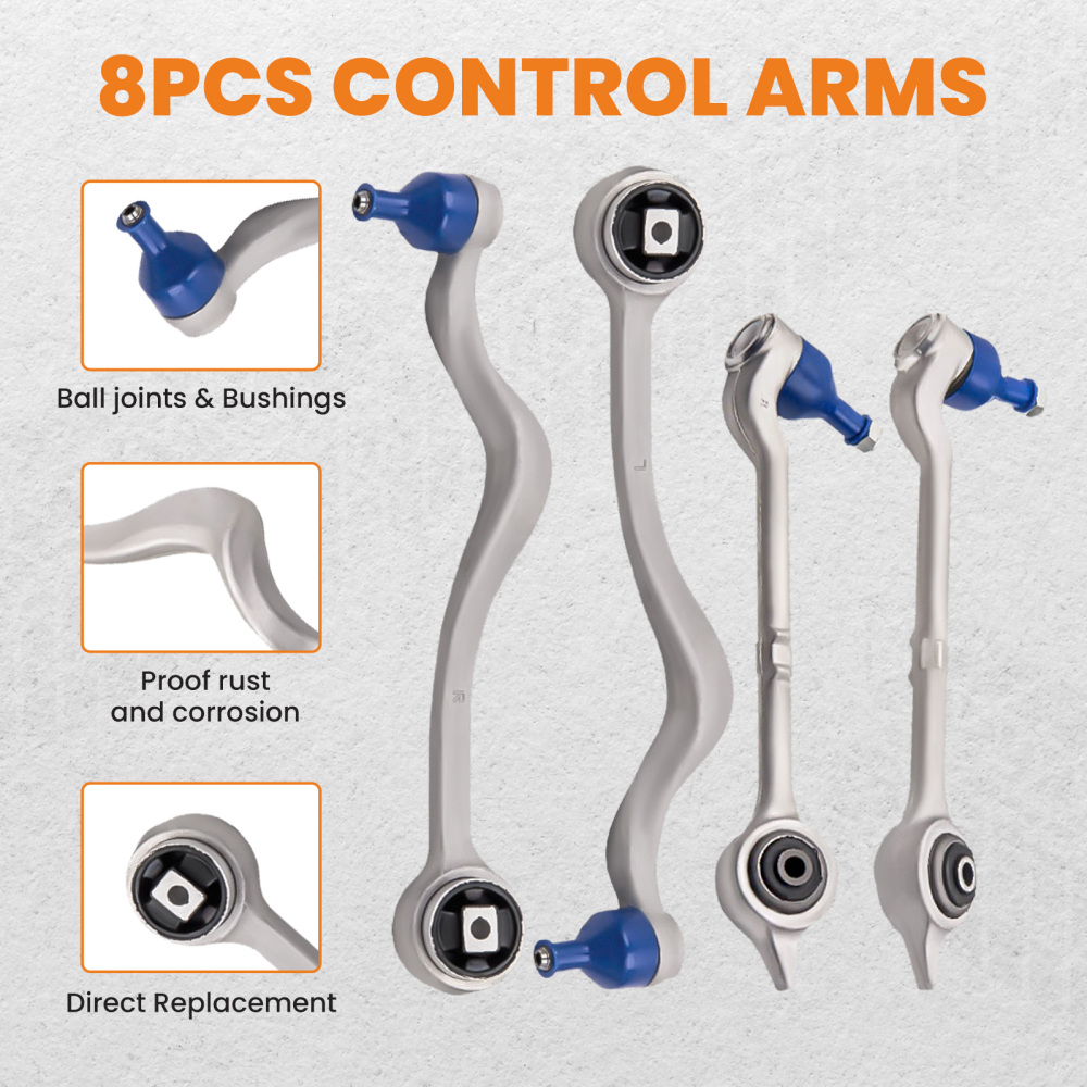 Compatible for BMW E39 Saloon Touring Front Axle 32111091768 31121092023 Control Arm Set suspension arms