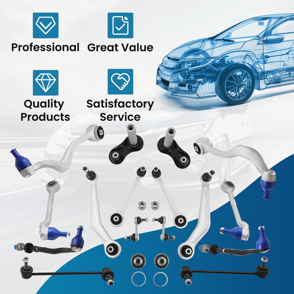 18PCS AVANT ARRIÈRE BRAS DE SUSPENSION compatible pour BMW SÉRIE 5 E39+TOURING 520-530 525I