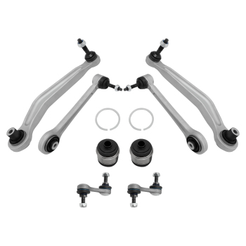 8pcs Rear Control Arms Bushing Drop Link Kit compatible for BMW 5 Series E39 1997-2003