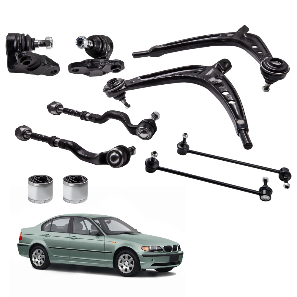 10x Front Suspension Lower Control Arm Kit compatible for BMW E46 325xi 330xi 2001-2005