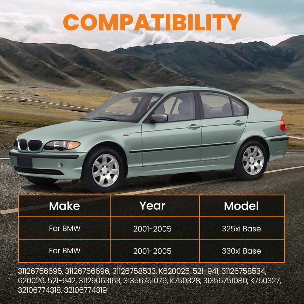 10x Front Suspension Lower Control Arm Kit compatible for BMW E46 325xi 330xi 2001-2005