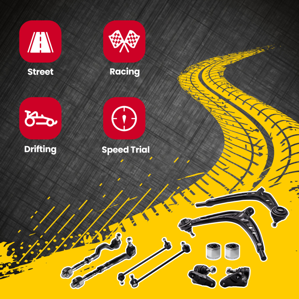 10x Front Suspension Lower Control Arm Kit compatible for BMW E46 325xi 330xi 2001-2005