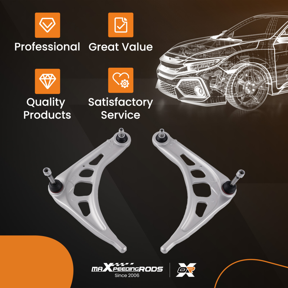 2X FRONT LOWER SUSPENSION WISHBONE CONTROL ARMS compatible for BMW 3 SERIES E46 Z4 E85 E86
