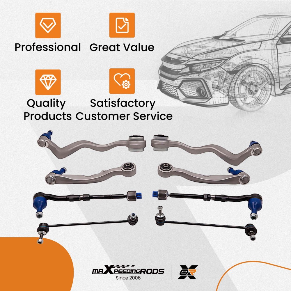 Compatible for BMW E60 E61 530 530D Front Lower Suspension Arm Arms Heavy Duty Links suspension arms