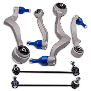 6PCS SUSPENSION FRONT LOWER CONTROL ARM L+R compatible for BMW E60 E61 520 523 525 530 540