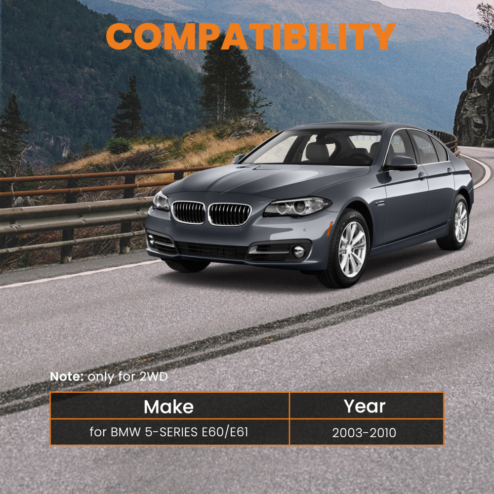 Bras de suspension inférieurs avant 6 pièces compatible pour BMW série 5 E60 E61 2WD