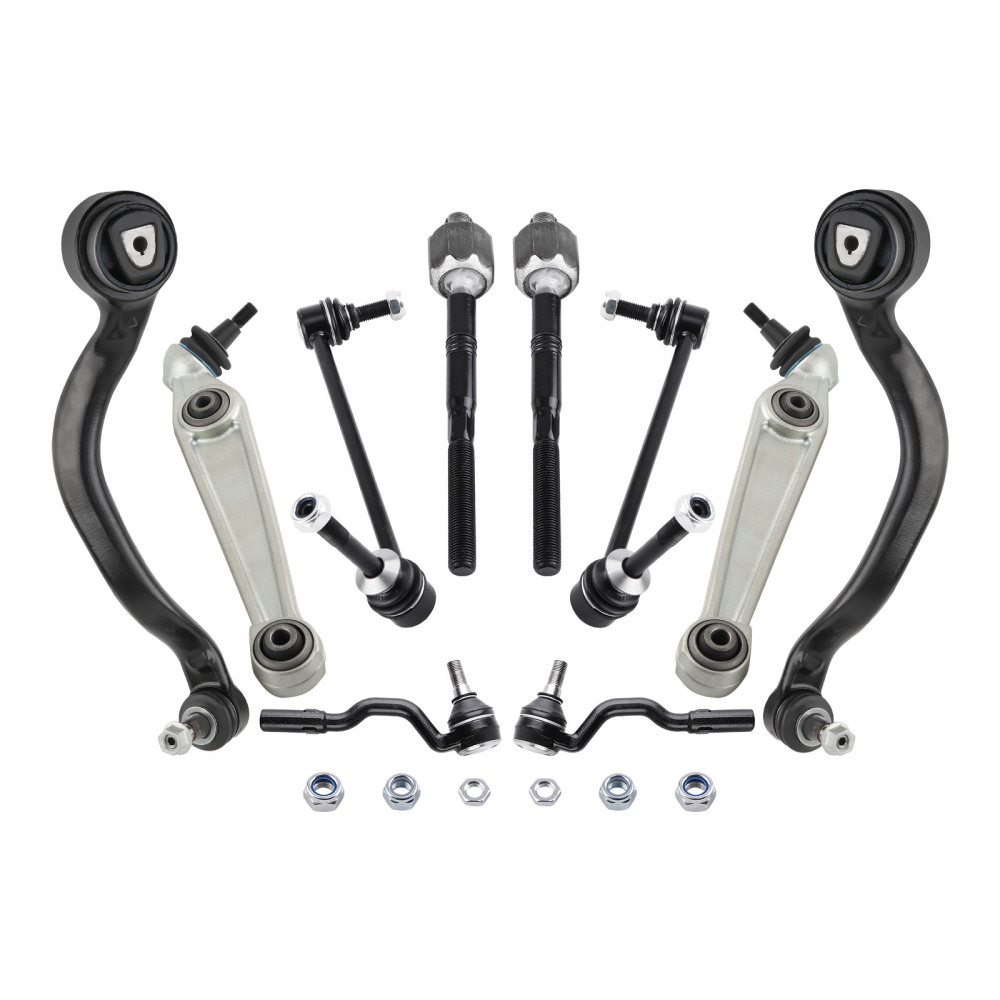 8x Front Bottom Suspension Wishbone Track Control Arms compatible for BMW X5 X6 E70 E71 E72