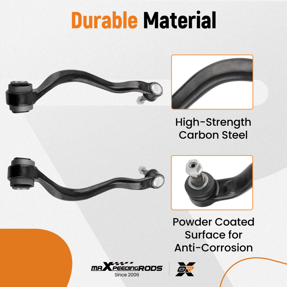 8x Front Bottom Suspension Wishbone Track Control Arms compatible for BMW X5 X6 E70 E71 E72