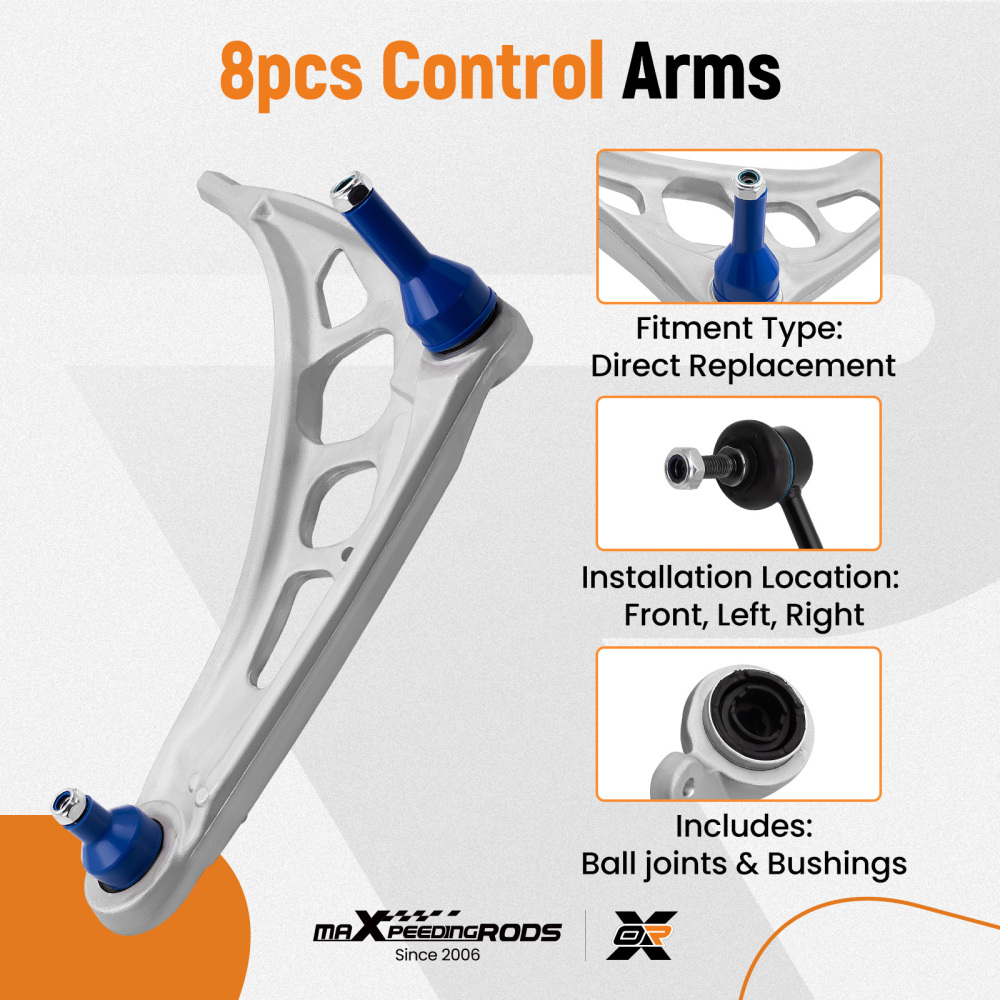 Wishbone Suspension Control Arm Kit compatible for BMW E46 3 Series Z4 E85 Front Lower suspension arms