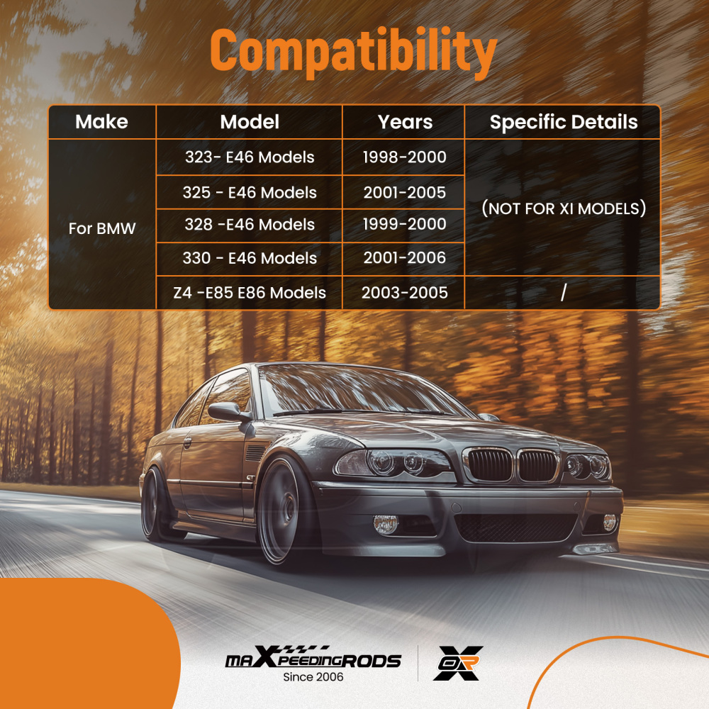 Wishbone Suspension Control Arm Kit compatible for BMW E46 3 Series Z4 E85 Front Lower suspension arms