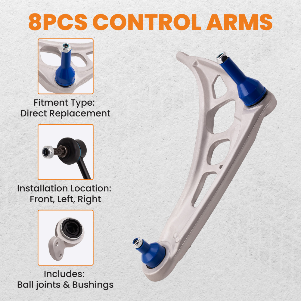 Wishbone Suspension Control Arm Kit compatible for BMW E46 3 Series Z4 E85 Front Lower suspension arms