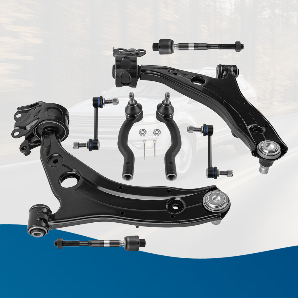 8x Set Front Lower Control Arm w/ Ball Joint compatible for Ford Edge 2007 - 2014