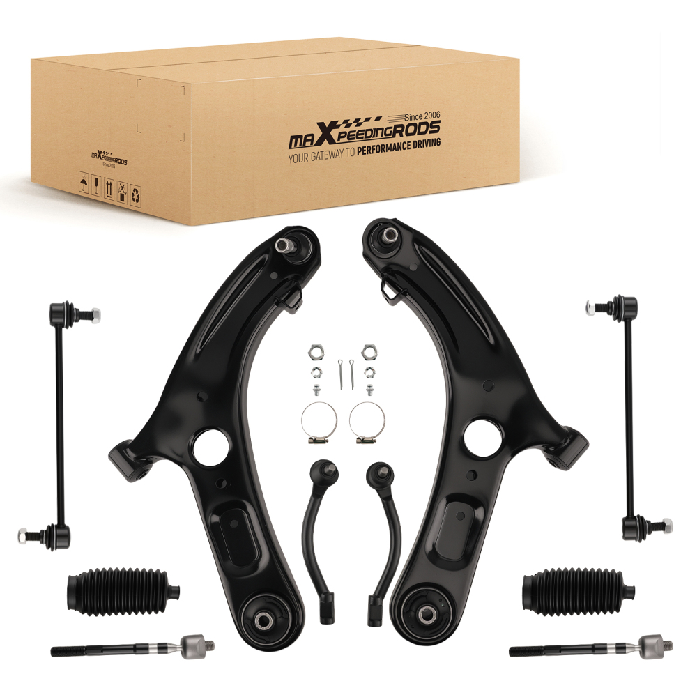 maXpeedingrods 10Pcs Front Suspension Kit Compatible for Hyundai Elantra 2011-2016 Compatible for Hyundai Veloster 2012-2017, Front Lower Control Arms with Ball Joints