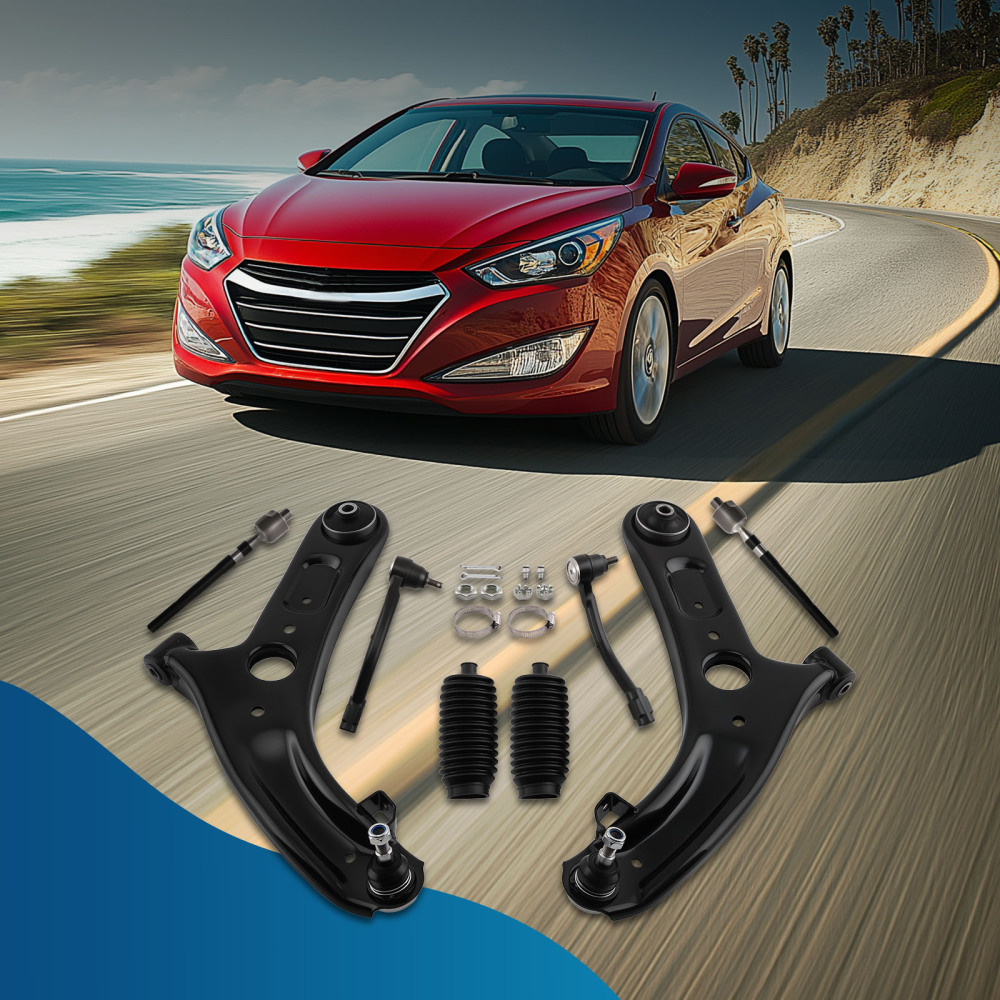 Front Lower Control Arm Tie Rod End For 11-17 compatible for Hyundai Elantra 2012-2017 Veloster